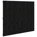 sengegavl 127,5x3x110 cm massivt fyrretræ sort