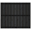 sengegavl 127,5x3x110 cm massivt fyrretræ sort