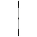 sengegavl 127,5x3x110 cm massivt fyrretræ sort