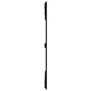 sengegavl 146,5x3x110 cm massivt fyrretræ sort
