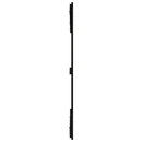 sengegavl 159,5x3x110 cm massivt fyrretræ sort