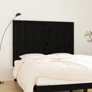 sengegavl 159,5x3x110 cm massivt fyrretræ sort