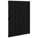 sengegavl 82,5x3x110 cm massivt fyrretræ sort