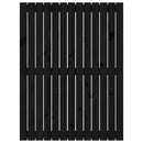 sengegavl 82,5x3x110 cm massivt fyrretræ sort
