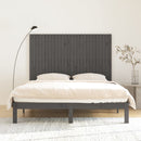 sengegavl 166x3x110 cm massivt fyrretræ grå