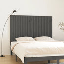 sengegavl 166x3x110 cm massivt fyrretræ grå