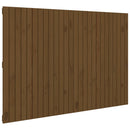 sengegavl 166x3x110 cm massivt fyrretræ gyldenbrun
