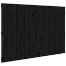 sengegavl 166x3x110 cm massivt fyrretræ sort