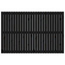 sengegavl 166x3x110 cm massivt fyrretræ sort