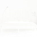 sengegavl 185x3x110 cm massivt fyrretræ hvid