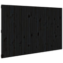 sengegavl 185x3x110 cm massivt fyrretræ sort