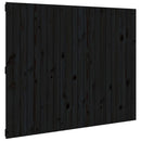 sengegavl 140x3x110 cm massivt fyrretræ sort
