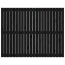 sengegavl 140x3x110 cm massivt fyrretræ sort