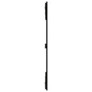 sengegavl 140x3x110 cm massivt fyrretræ sort