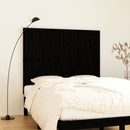 sengegavl 140x3x110 cm massivt fyrretræ sort
