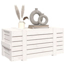 opbevaringskasse 91x40,5x42 cm massivt fyrretræ hvid