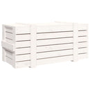 opbevaringskasse 91x40,5x42 cm massivt fyrretræ hvid
