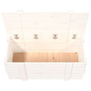 opbevaringskasse 91x40,5x42 cm massivt fyrretræ hvid