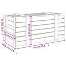 opbevaringskasse 91x40,5x42 cm massivt fyrretræ hvid