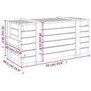opbevaringskasse 91x40,5x42 cm massivt fyrretræ sort