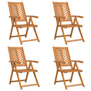 Have Stol 4 pcs Brun Massivt Akacietræ