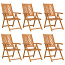 Have Stol 6 pcs Brun Massivt Akacietræ