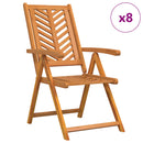 Have Stol 8 pcs Brun Massivt Akacietræ