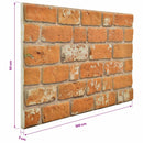 Vægpaneler 10 stk. 100 x 50 cm Mursten EPS Skum