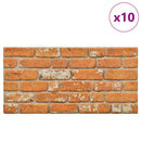 Vægpaneler 10 stk. 100 x 50 cm Mursten EPS Skum