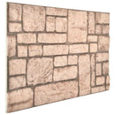 Vægpaneler 10 stk. 100 x 50 cm Beige EPS Skum
