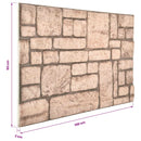 Vægpaneler 10 stk. 100 x 50 cm Beige EPS Skum