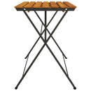 foldbart bistrobord 100x54x71 cm massivt akacietræ og stål