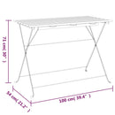 foldbart bistrobord 100x54x71 cm massivt akacietræ og stål