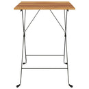 foldbart bistrobord 55x54x71 cm massivt teaktræ og stål