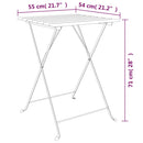 foldbart bistrobord 55x54x71 cm massivt teaktræ og stål