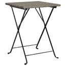 foldbart bistrobord 55x54x71 cm polyrattan grå