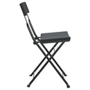 foldbare bistrostole 2 stk. polyrattan og stål sort