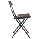 foldbare bistrostole 2 stk. polyrattan og stål brun