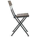 foldbare bistrostole 2 stk. polyrattan og stål grå