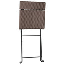foldbart bistrosæt 3 dele polyrattan brun
