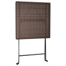 foldbart bistrosæt 3 dele polyrattan brun