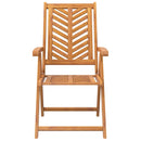 havestole med lænefunktion 2 stk. massivt akacietræ