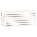 havekasse 101x50,5x46,5 cm massivt fyrretræ hvid