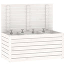 havekasse 101x50,5x46,5 cm massivt fyrretræ hvid