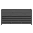 havekasse 101x50,5x46,5 cm massivt fyrretræ grå