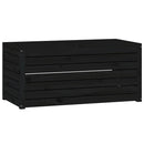 havekasse 101x50,5x46,5 cm massivt fyrretræ sort