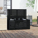 havekasse 101x50,5x46,5 cm massivt fyrretræ sort