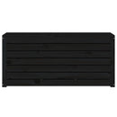 havekasse 101x50,5x46,5 cm massivt fyrretræ sort