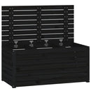 havekasse 101x50,5x46,5 cm massivt fyrretræ sort