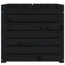 havekasse 101x50,5x46,5 cm massivt fyrretræ sort